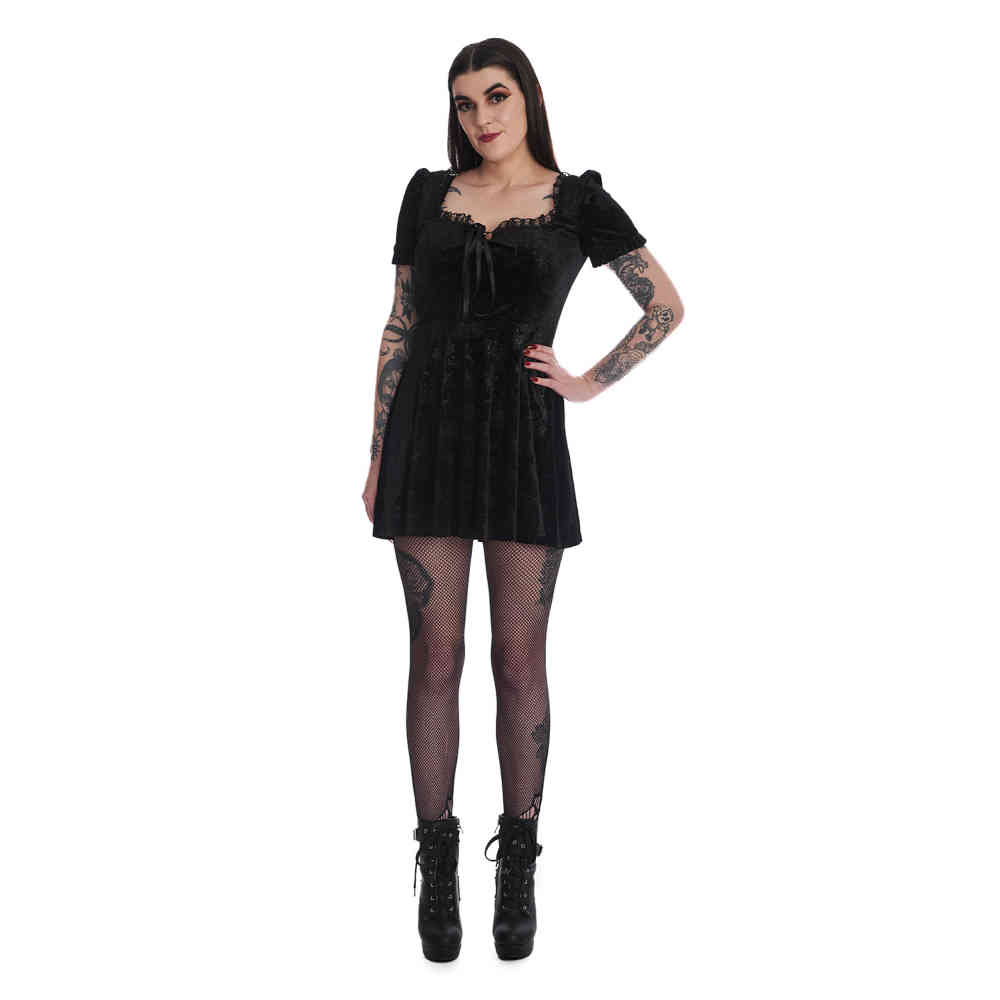Banned - Chandelier Babydoll Kurzes Kleid - Schwarz